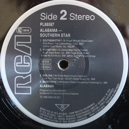 Alabama : Southern Star (LP, Album)