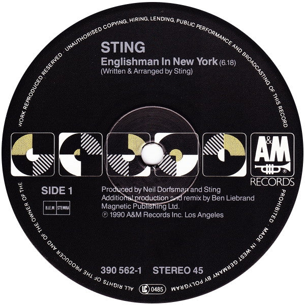 Sting : Englishman In New York (The Ben Liebrand Mix) (12")