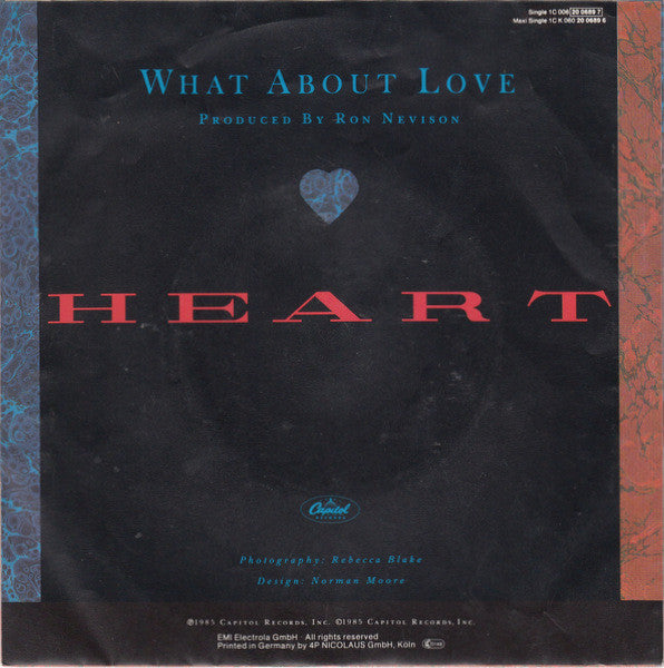 Heart : What About Love (7", Single)