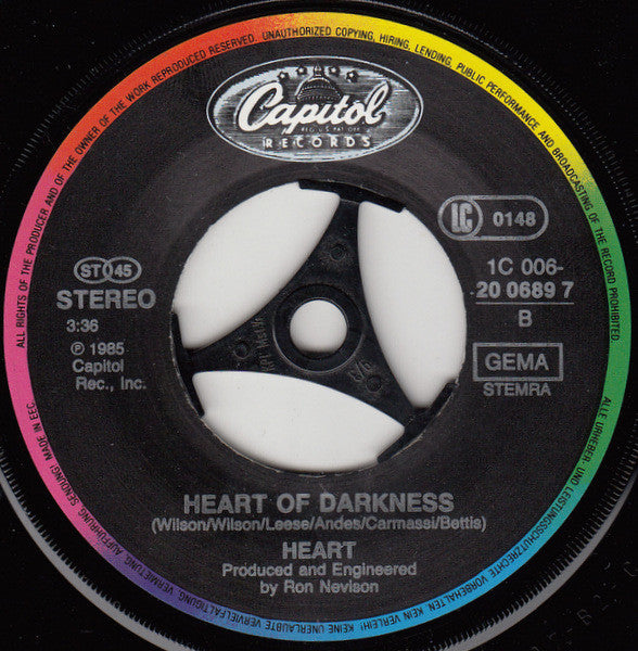 Heart : What About Love (7", Single)