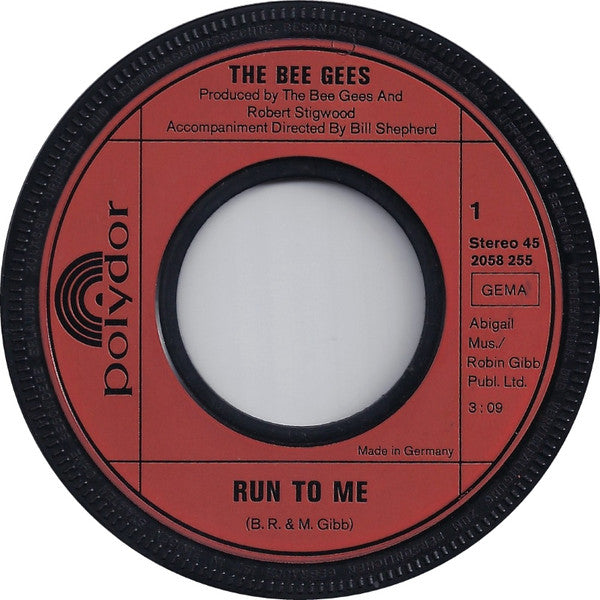 Bee Gees : Run To Me (7", Single)