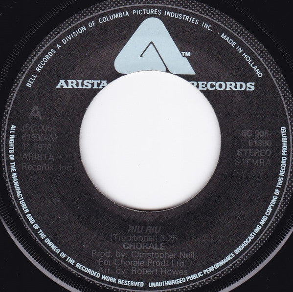 Chorale (2) : Riu Riu (7", Single)