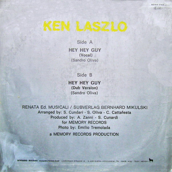 Ken Laszlo : Hey Hey Guy (Special Nunk Remix) (12")