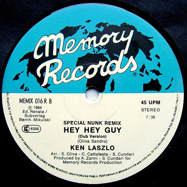 Ken Laszlo : Hey Hey Guy (Special Nunk Remix) (12")