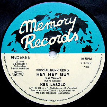 Ken Laszlo : Hey Hey Guy (Special Nunk Remix) (12")