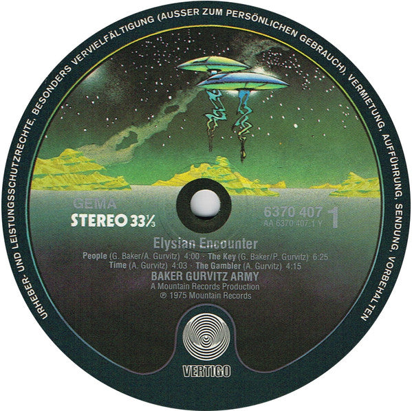 Baker Gurvitz Army : Elysian Encounter (LP, Album, Gat)