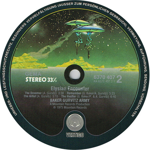 Baker Gurvitz Army : Elysian Encounter (LP, Album, Gat)