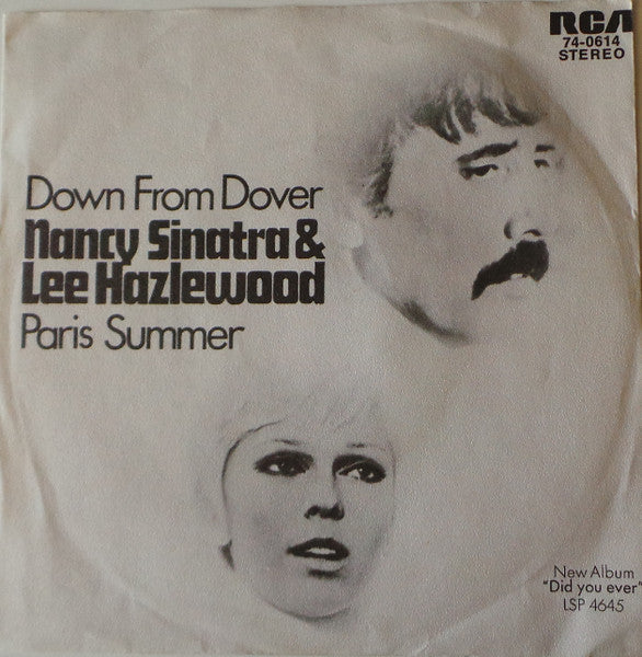 Nancy Sinatra & Lee Hazlewood : Down From Dover / Paris Summer (7", Single, Promo)