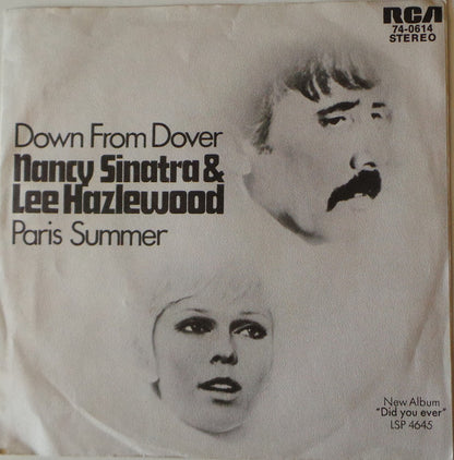 Nancy Sinatra & Lee Hazlewood : Down From Dover / Paris Summer (7", Single, Promo)