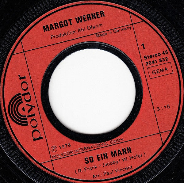 Margot Werner : So Ein Mann (7", Single)
