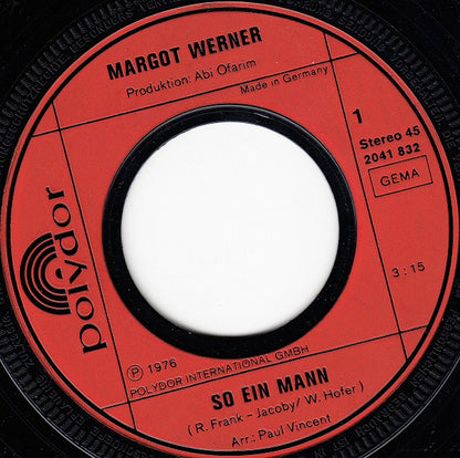 Margot Werner : So Ein Mann (7", Single)