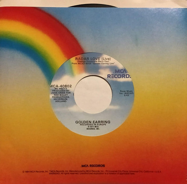 Golden Earring : Radar Love (7", Single, RE, Glo)