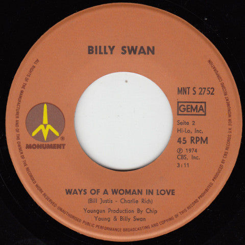 Billy Swan : I Can Help (7", Single)