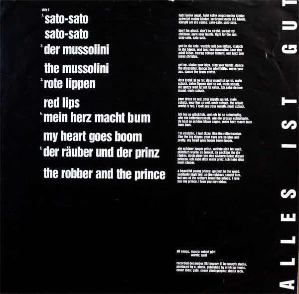 Deutsch Amerikanische Freundschaft : Alles Ist Gut (LP, Album)