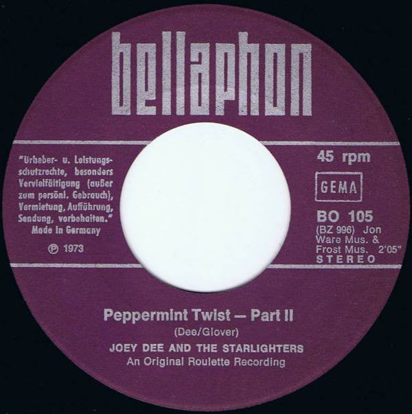 Joey Dee & The Starliters : Peppermint Twist (7", Single)