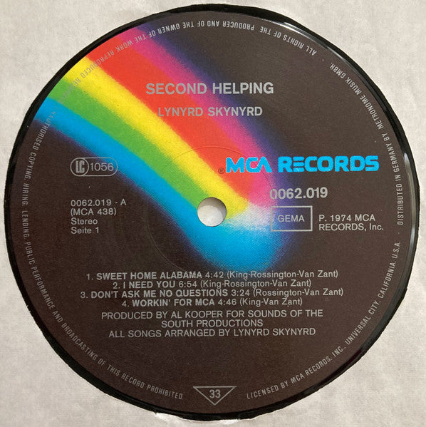 Lynyrd Skynyrd : Second Helping (LP, Album, RE)