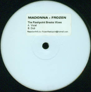 Madonna : Frozen (The Flashpoint Breaks Mixes) (12", Unofficial)