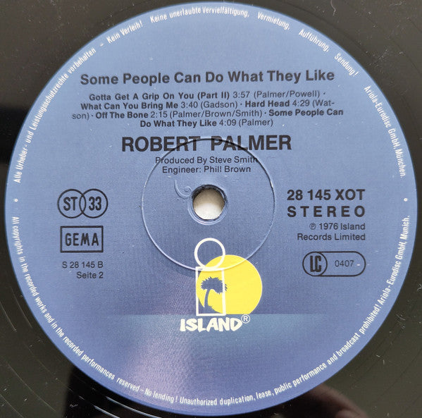 Robert Palmer : Some People Can Do What They Like (LP, Album, RE, Isl)