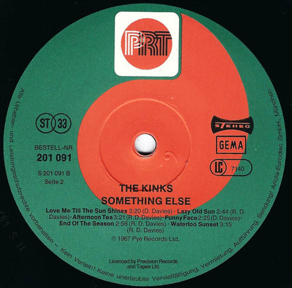 The Kinks : Something Else By The Kinks (LP, Album, RE)