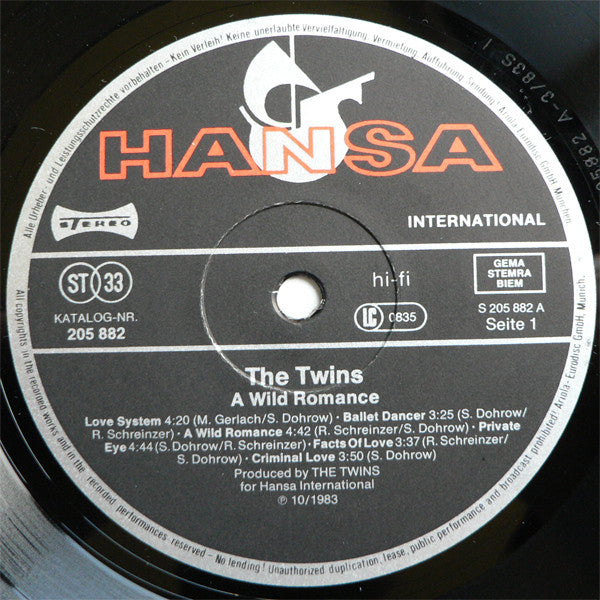 The Twins : A Wild Romance (LP, Album)