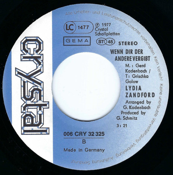 Lydia Zandford : Hey Mann, Komm Mit Mir (7", Single)