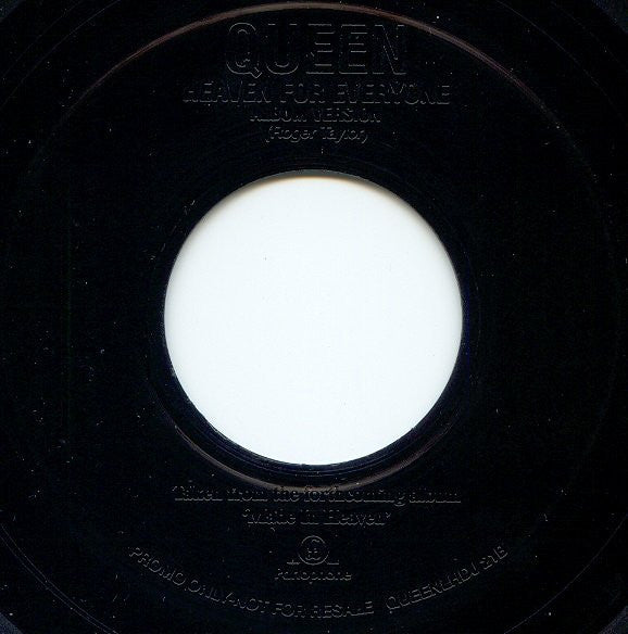 Queen : Heaven For Everyone (7", Single, Jukebox, Promo)