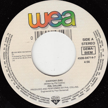 Phil Collins : Everyday (7", Single, Lar)