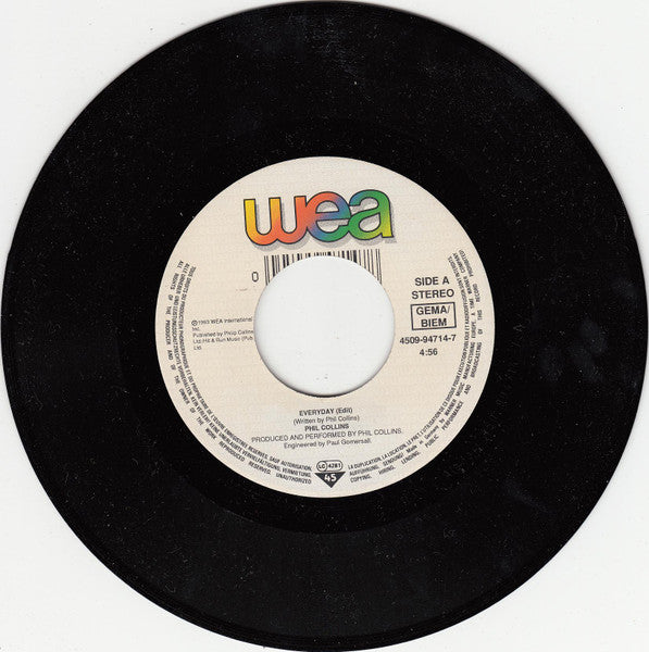 Phil Collins : Everyday (7", Single, Lar)