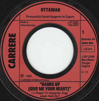 Ottawan : Hands Up (Give Me Your Heart) (7", Single)