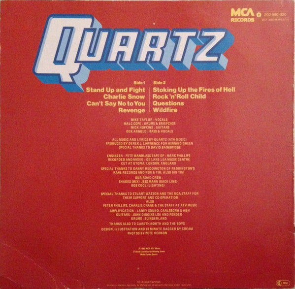 Quartz (10) : Stand Up And Fight (LP, Album)