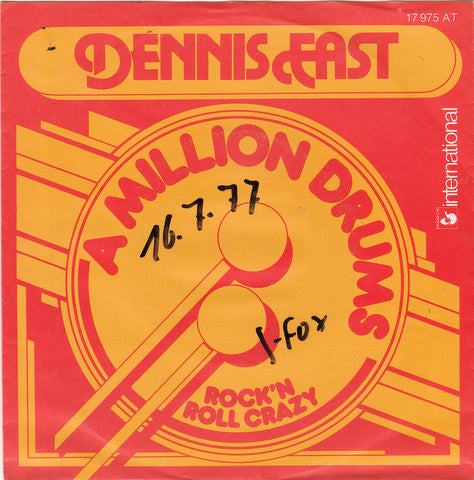 Dennis East : A Million Drums (7", Single)