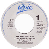 Michael Jackson : I Just Can't Stop Loving You (7", Single)