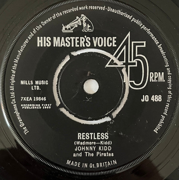 Johnny Kidd And The Pirates* : Magic Of Love / Restless (7", Single)