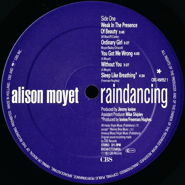 Alison Moyet : Raindancing (LP, Album)