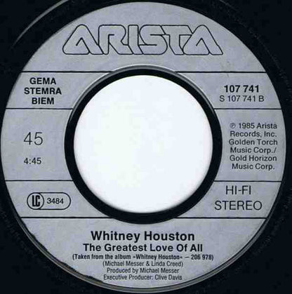 Whitney Houston : How Will I Know (7", Single)