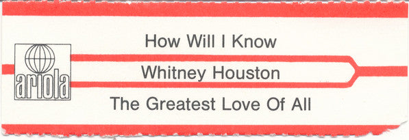Whitney Houston : How Will I Know (7", Single)