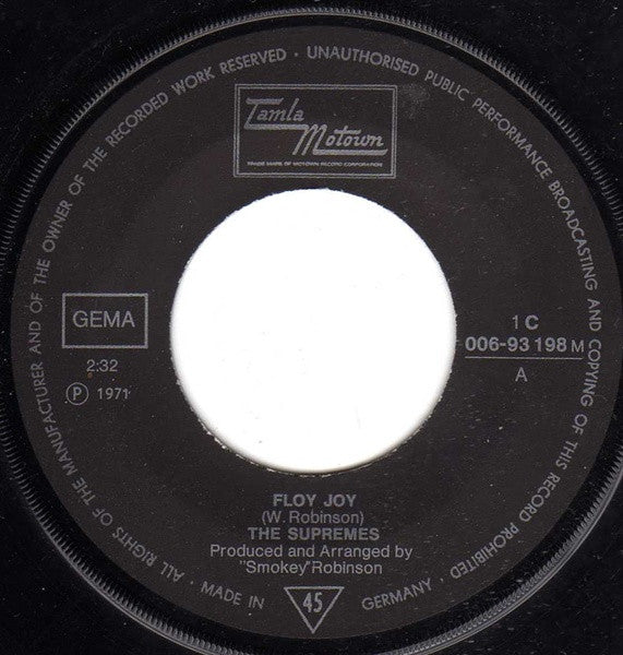 The Supremes : Floy Joy (7", Single)