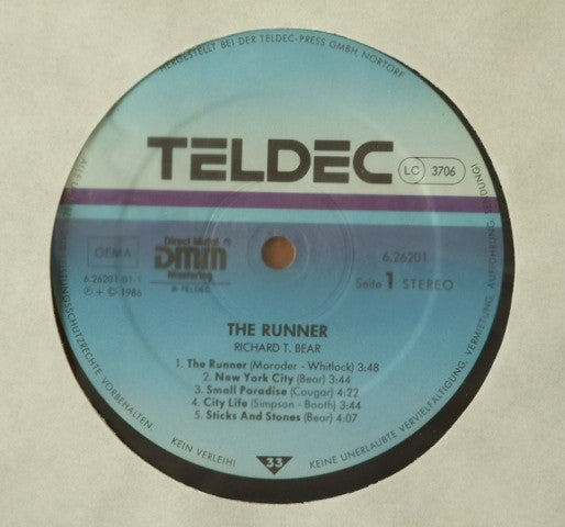Richard T. Bear : The Runner (LP, Album)