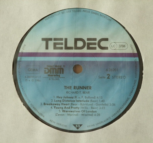 Richard T. Bear : The Runner (LP, Album)
