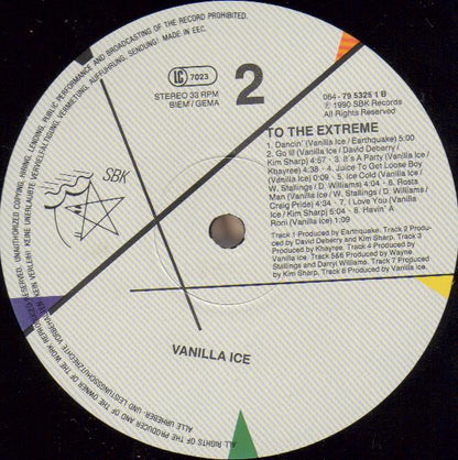 Vanilla Ice : To The Extreme (LP, Album)
