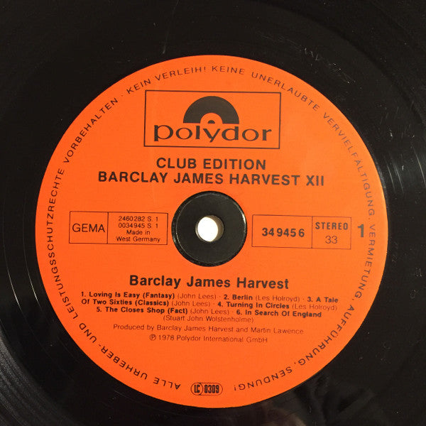 Barclay James Harvest : XII (LP, Album, Club)