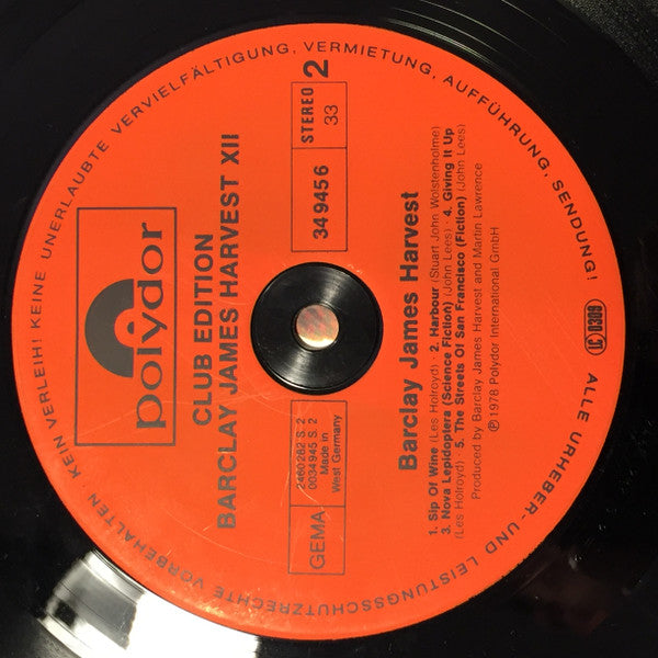 Barclay James Harvest : XII (LP, Album, Club)