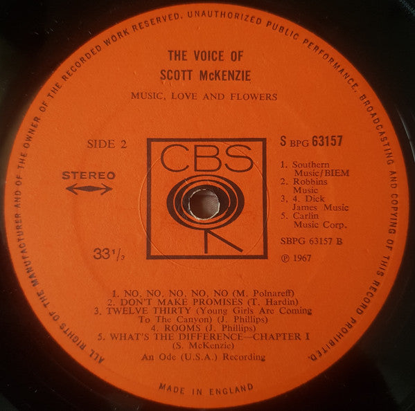Scott McKenzie : The Voice Of Scott McKenzie (LP, Album)