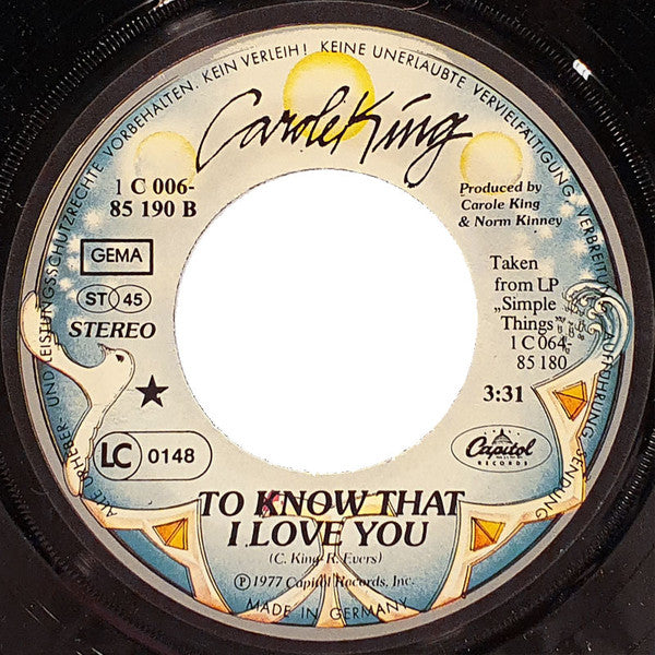 Carole King : Hard Rock Cafe (7", Single)