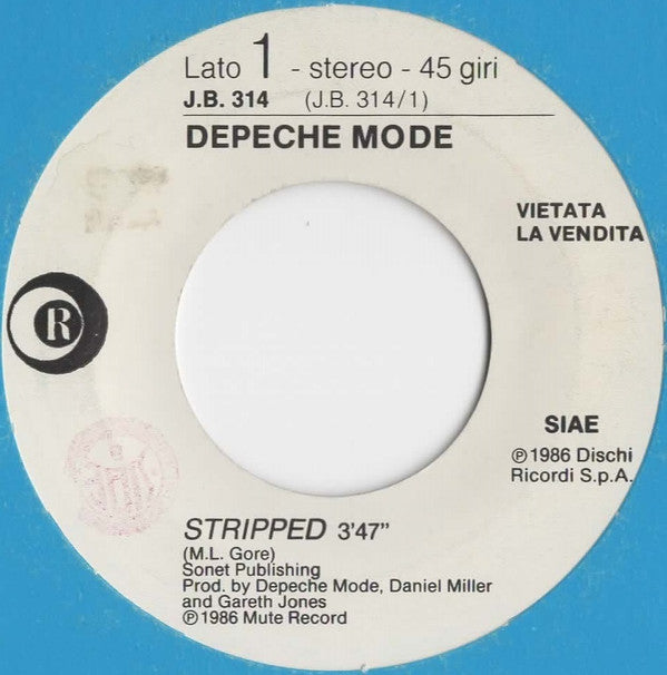 Depeche Mode / Renzo Arbore : Stripped / Il Clarinetto (7", Promo)