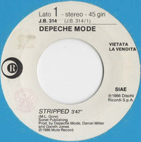 Depeche Mode / Renzo Arbore : Stripped / Il Clarinetto (7", Promo)
