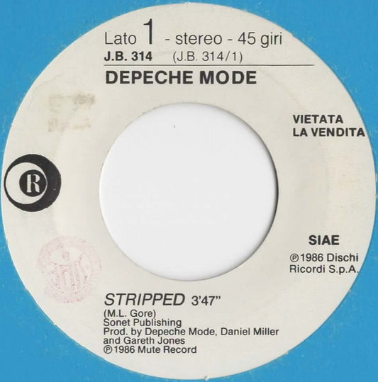 Depeche Mode / Renzo Arbore : Stripped / Il Clarinetto (7", Promo)