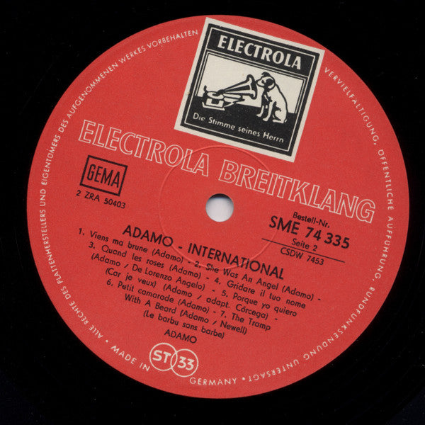 Adamo : International (LP, Comp)