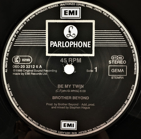 Brother Beyond : Be My Twin (12")