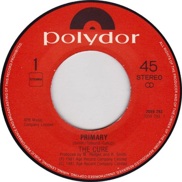 The Cure : Primary (7", Single)